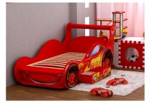 Детская кровать машина с выдвижным ящиком МОЛНИЯ Plus