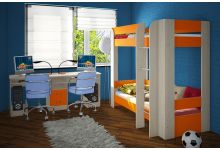 Двухъярусная кровать Фанки Кидз 20 с письменным столом 13/51 для двоих детей