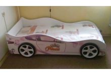 кровать машина Домико для девочек принцесса стандарт с объемным бампером 