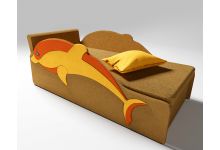 детский мягкий диван Дельфин с встроенным ящиком 