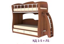 Двухъярусная кровать КД 1-5 (цена без учета лестницы) 