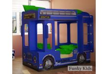Синий автобус Лондон для двоих детей 