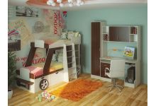 Мебель Фанки Кидз и двухъярусная кровать Джип для двоих детей 