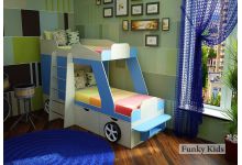 Детская кровать машина Джип для двоих детей