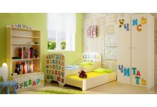 Детская мебель Фанки Беби Алфавит кровать с выдвижным спальным местом
