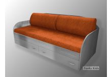 Покрывало и две диванные подушки для кроватей Фанки Кидз. Цвет - оранжевый 