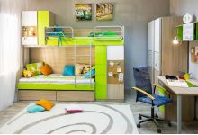 детская готовая комната для двоих детей серия Твист 38 попугаев