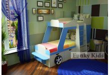 кровать двухэтажная фанки джип в детскую комнату для детей 