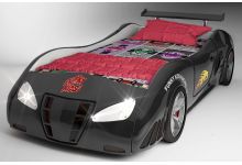 кровать в виде машины Фанки Энзо черный цвет