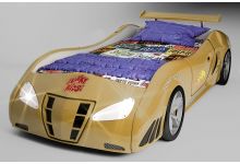 Кровать машина Энзо цвет золото с ортопедиской решеткой