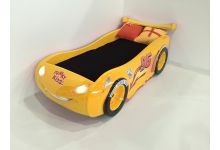 пластиковая кровать-машина Молния Маквин желтый цвет