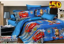 Феррари 5D - детское постельное белье 1,5 спальный комплект 