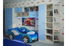 детская кровать-машина для детей Велюр и мебель Вырастайка 