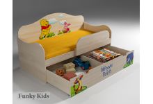 детская кровать Винни Пух с выдвижным ящиком