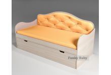 детская низкая кровать Ажур, желтый цвет 