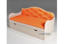 кровать в виде дивана Ажур, оранжевый цвет