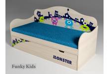 Детская кровать Монстрики с ящиком