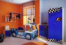 Кровать-машина Полиция и мебель Фанки Авто