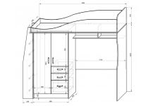 Кровать чердак ФКК 4/1 схема с размерами