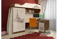 кровать-чердак и письменный стол Тревел 