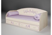 Одноярусная кровать со спинкой Фанки серии Лилак