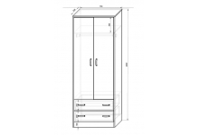 Шкаф Фанки Кидз для хранения - размеры и схема 