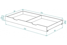 Размеры выкатного ящика для кровати ДС-35