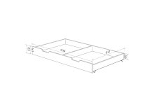 Схема выдвижного ящика для кровати ДС-36. Белый цвет