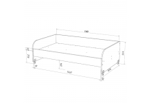 Схема выдвижной кровати ДС-36.2 с размерами