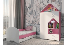 Кровать Нордик с розовыми вставками
