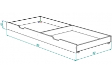 Размер выдвижного ящика для кровати Нордик 190х80 см