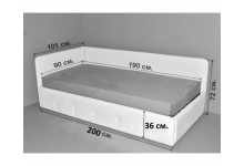 Размеры мягкой кровати Сканди