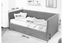Размеры детской мягкой кровати Сарта