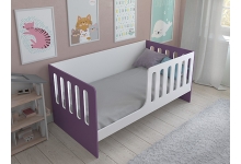 Кровать для девочек Астра 12 корпус белый, фасад фиолетовый