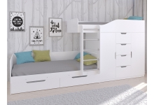 Двухъярусная кровать Астра 6 в белом цвете