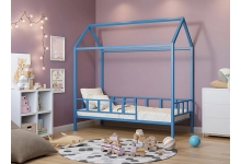 Кровать-домик Риччи для мальчиков в голубом цвете