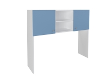 Надстройка для стола корпус белый / фасад голубой