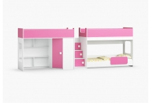 Бело-розовая детская кровать Легенда 43.2.5