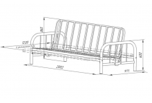 Схема с размерами кровать-диван Мадлен