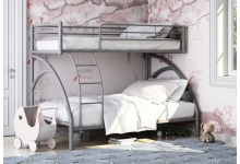 Двухъярусная металлическая кровать Виньола 2 Серая