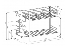 Схема с размерами кровати Толедо