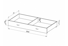 Ящик для кровати Толедо схема с размерами