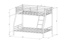 Металлическая кровать Гранада 2 схема с размерами