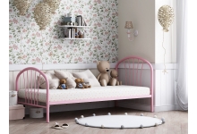 Детская металлическая кровать Эвора Розовая