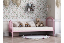 Детская металлическая кровать Эвора 1 Розовая