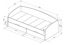 Кровать Соня 2 схема с размерами