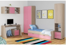 Детская комната Дельта №18 Сонома/Розовый