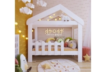 Кровать для детей Домик в белом цвете