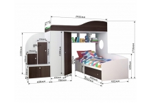 Схема с размерами кровати