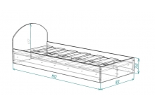 Схема с размерами кровати Стиляга